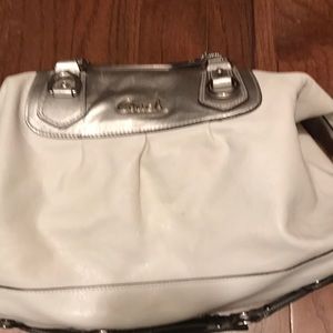 Coach! White and silver bag!